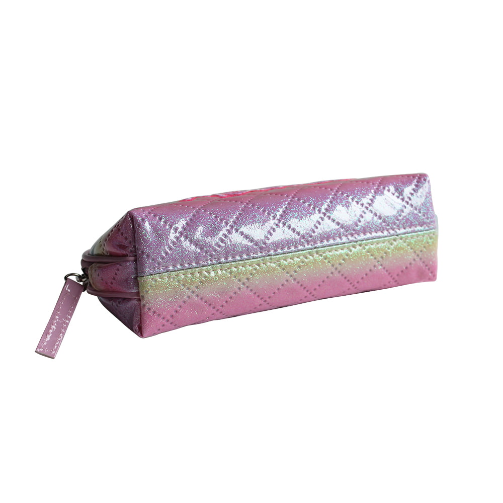 3680 Cute Pink Ombre Hologram Makeup Bag for Women