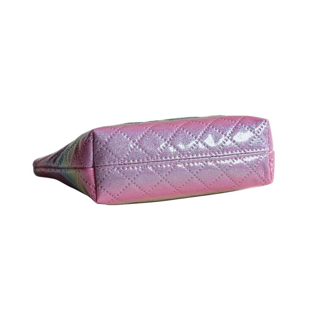 5081 Holographic Ombre Kiss Glitter Print Cosmetic Bag