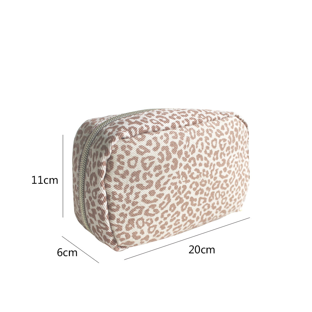 WC-2202 Small Leopard Print Waterproof Organizer Cosmetic Bag