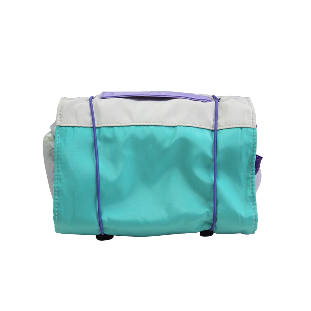 BD-GM03 Blue/almond Tulip Rolling Travel Organizer Toiletry Bag