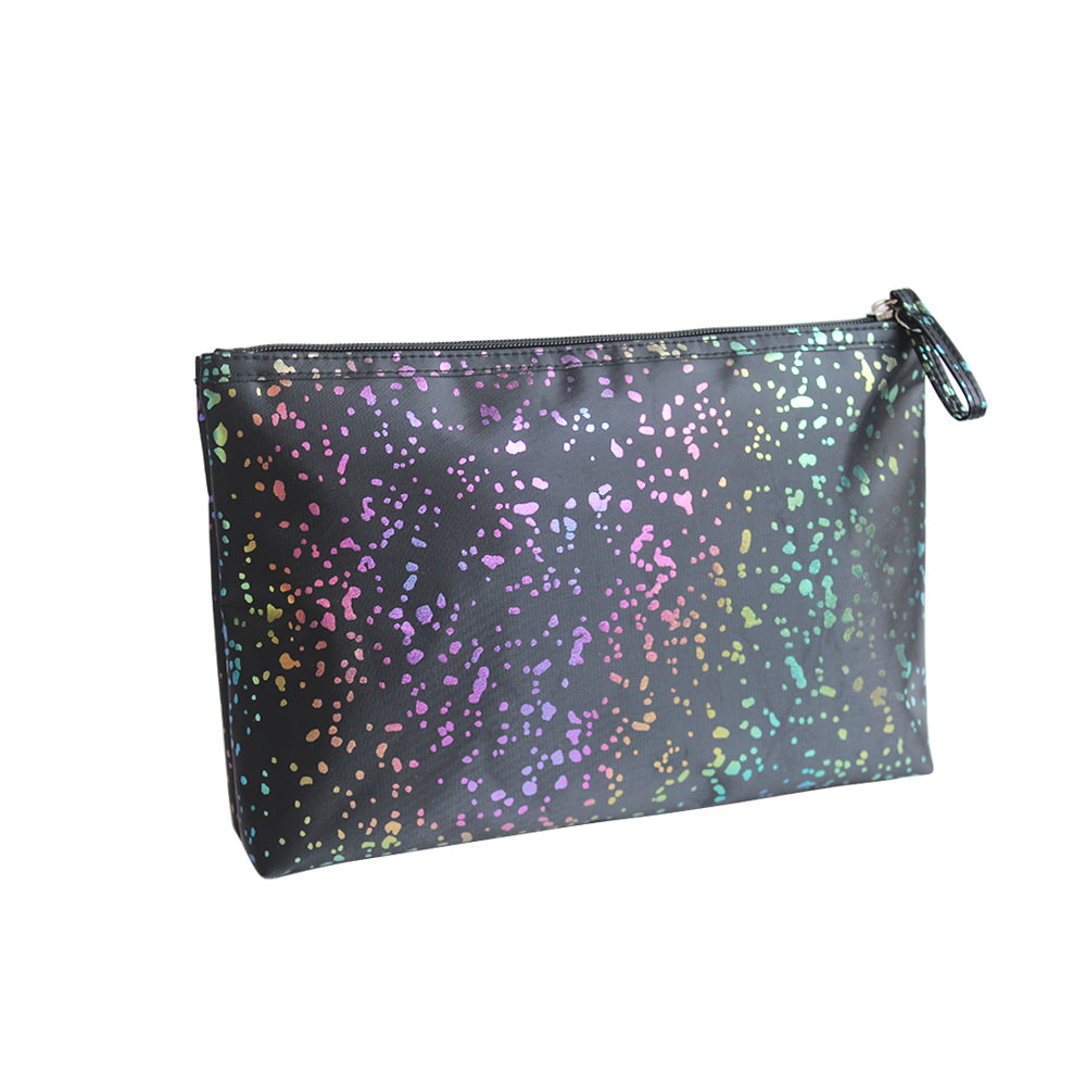 3703 Rainbow Confetti Print Women Cosmetic Storage Bag