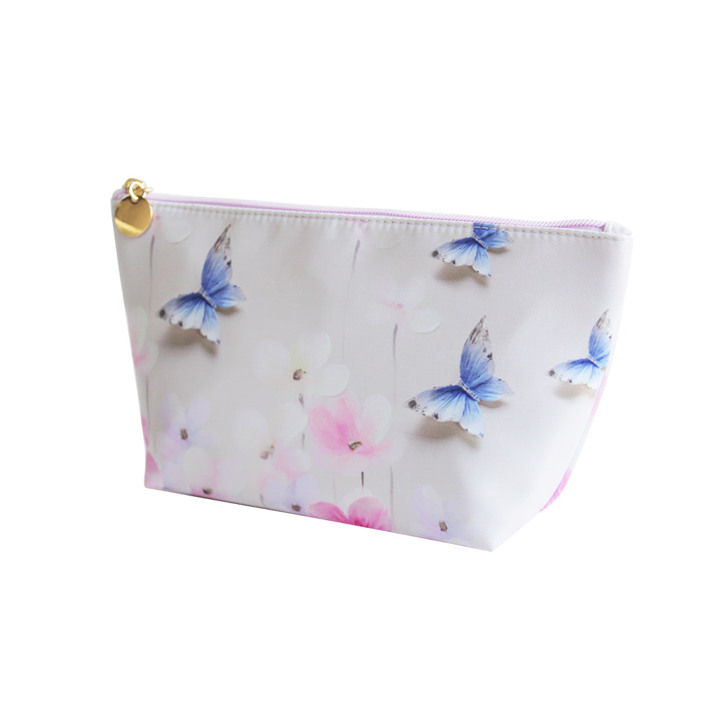 2947 Flower Butterfly Print Women Cosmetic Organizer Bag