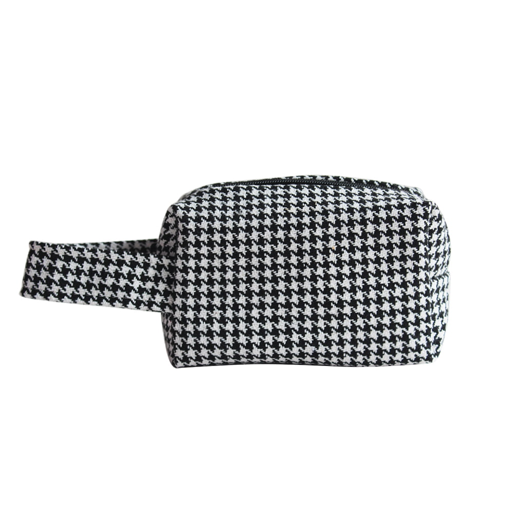 BD-GM12-1 Classic Houndstooth Tweed Cosmetic Storage Bag