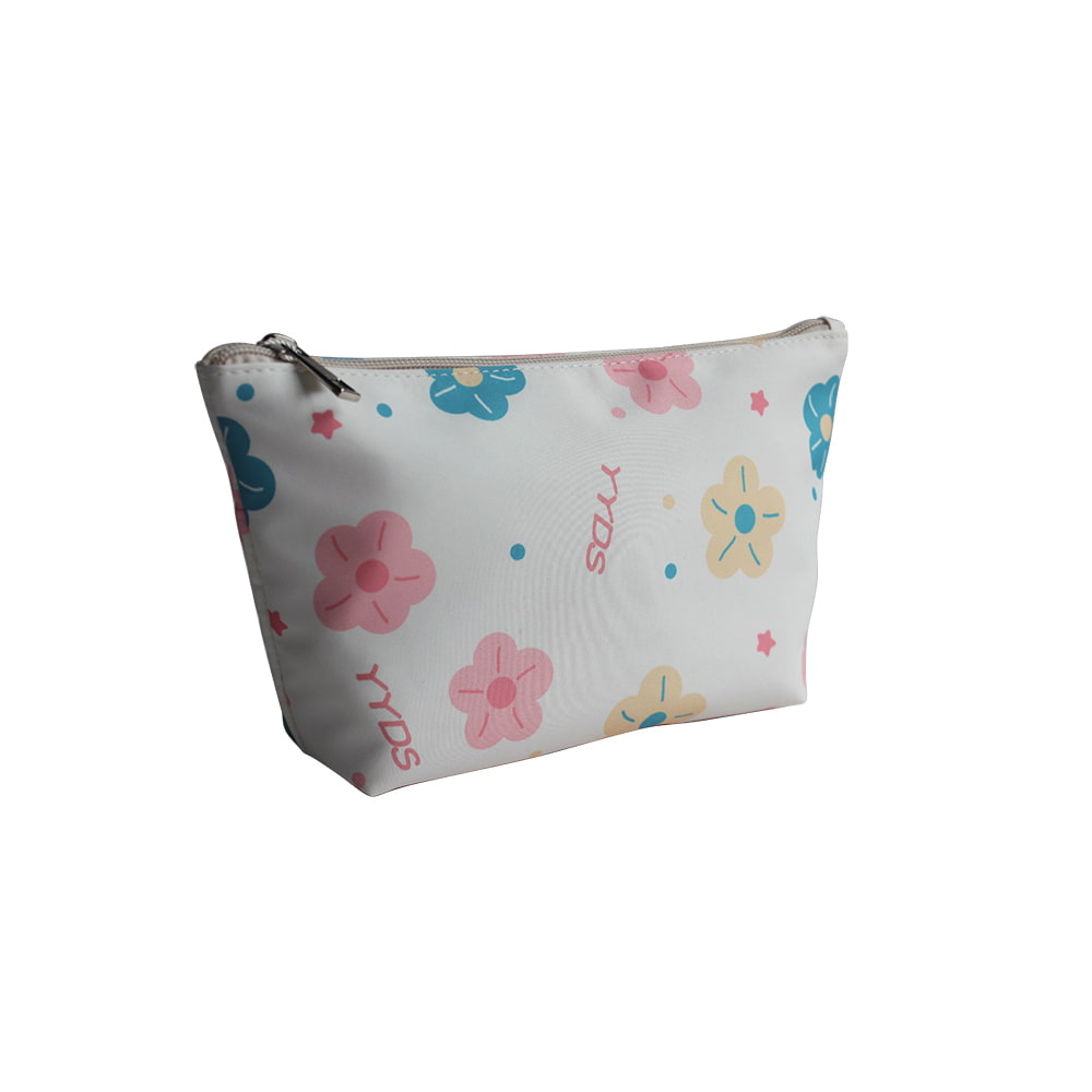 2947 Colorful Flower Printed Zipper Cosmetic Organizer Bag