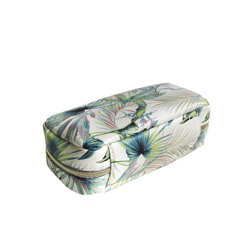 WC-2201 Plant Print Large Capacity Zipper Cosmetic Storage Bag