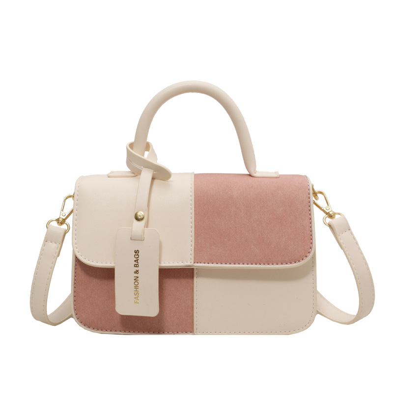 BD-GM138 Colorblock Flap Top Retro Shoulder Crossbody Bag