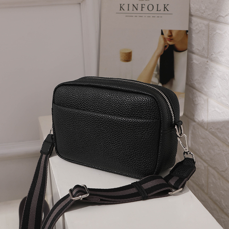 BD-GM133 Solid Color Wide Shoulder Strap Women Crossbody Bag