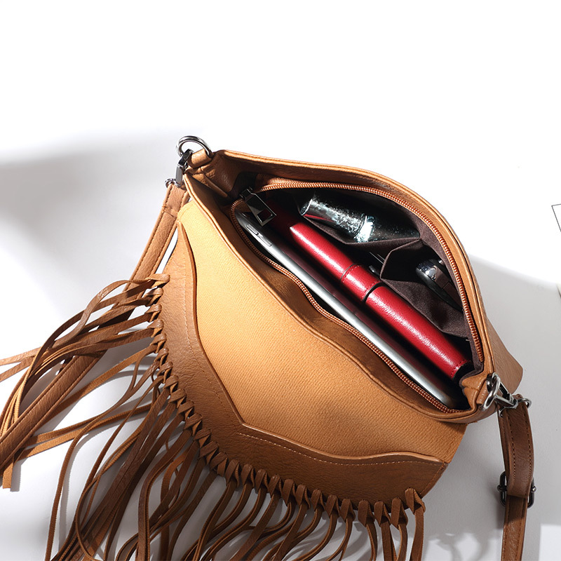 BD-GM137 Vintage PU Leather Fringed Women Crossbody Bag