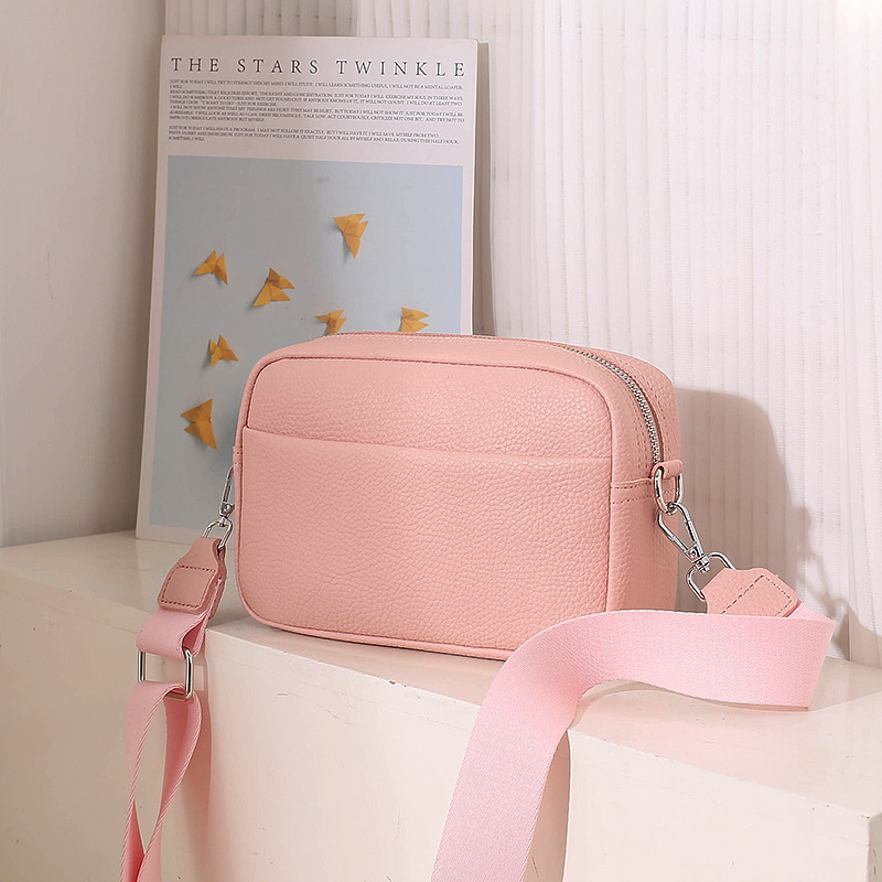 BD-GM133 Solid Color Wide Shoulder Strap Women Crossbody Bag