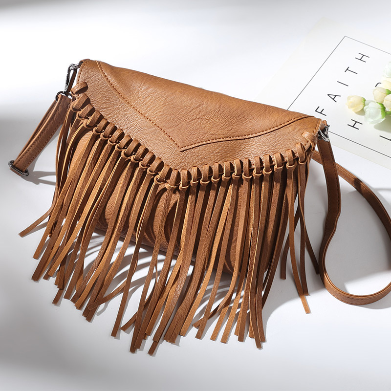 BD-GM137 Vintage PU Leather Fringed Women Crossbody Bag