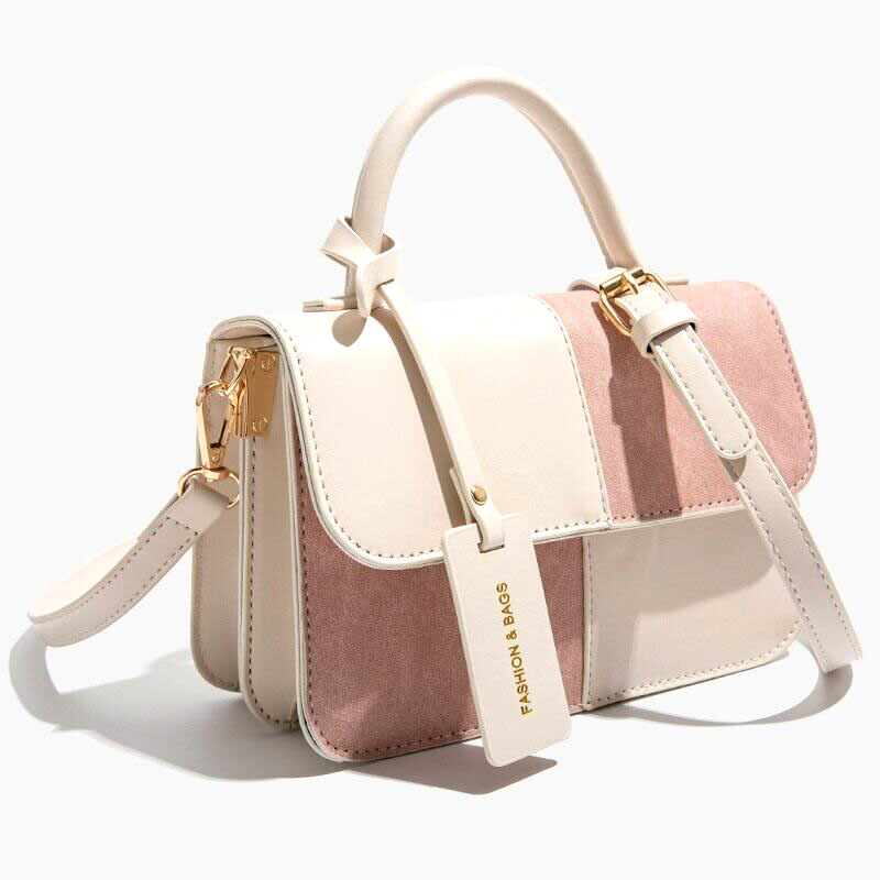 BD-GM138 Colorblock Flap Top Retro Shoulder Crossbody Bag